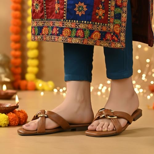 Image of IndieStide Heel Casual Flip Flops Slippers For Girls Women, Comfortable cushioned Chappals