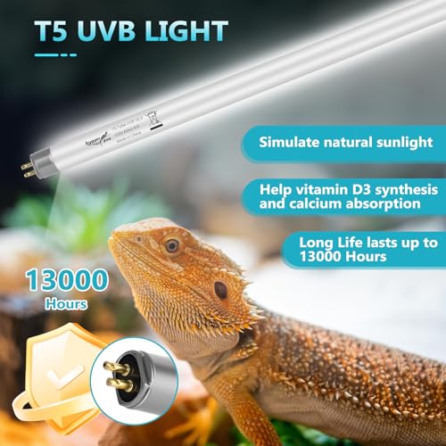 Hygger zoo 3-Pack UVB Reptile Light 10.0 Bulb 39W T5 Fluorescent Desert Lamp UVA for Bearded Dragon Tortoise Reptile & Amphibian by Hygger zoo - Image 7
