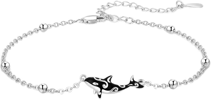 Amazon | ECHOOY クジラブレスレット 925スターリングシルバー シャチ