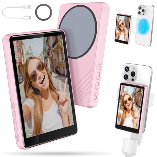 Selfie Monitor Screen iPhone Newest Magnetic Phone Vlog Back Camera Monitor for Content Creator Influencer Live Streaming and TikTok Snaplylens for iPhone Android Selfie Screen