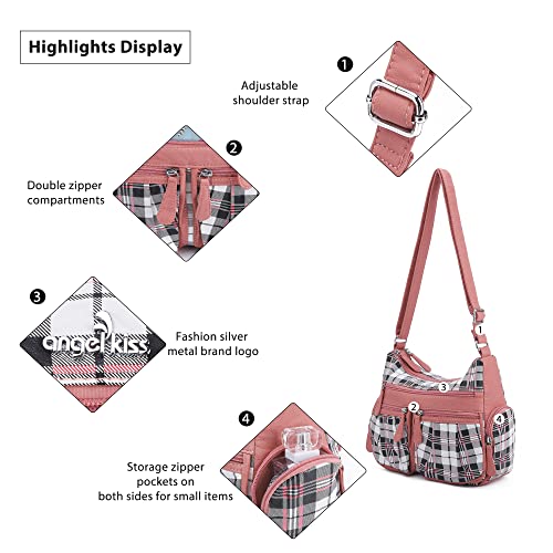 Image of Angel Kiss Crossbody Bags for Women, Ladies Shoulder Handbags and Purses Medium Faux Leather Pocketbooks | Ladies