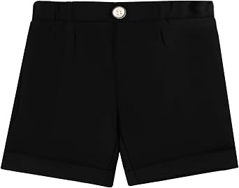 KISBINI Toddler Boys School Uniform Pull-On Shorts Golf and Performance Dress Shorts
