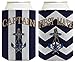 Boating Gift Captain and First Mate 2 Pack Nautical Striped Anchor Can Coolies