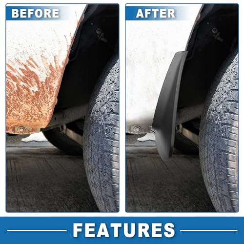 Image of Mud Flap Splash Guard with Mount Accessories Front & Rear Side Mud Guard for Ford Edge SE Sport 2019-2022 (Set of 4)