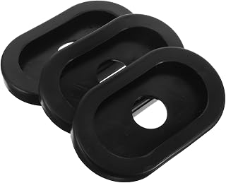 3pcs Fitness Equipment Floor Protector Anti Slip Machine Base Pads | Plastic Build, Wear Resistant Finish, Easy to Clean Surface, Black Color, Home Gym and Commercial Training Use