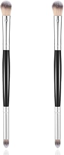 2pcs Eyeshadow Brush Eye Makeup Brush Smudge Brushes 2 in 1 Eyeshadow Double Ended Brushes Blending Small Soft Firm Pointed Foundation Applicator for Concealer Eyebrows Eyeliner