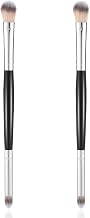 2 Pieces Eye Makeup Brush Eyeshadow Brush Set Double Head Makeup Brush Eye Brush Set Eyeshadow Brush Eyeshadow Brush for Concealer Highlighter Loose Powder