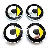  LLCWER 4 Pezzi 60mm Coprimozzo Coprimozzo Coprimozzo Coprimozzo Coprimozzo Auto Decorazione Auto per Smart Logo Roadster Fortwo 450 Forfour Brabus Forspeed 451