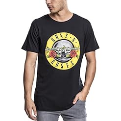 MERCHCODE Guns N’ Roses Logo T-Shirt Homme - Les Beatles, Paul McCartney, John Lennon, RIngo Starr, George Harrison