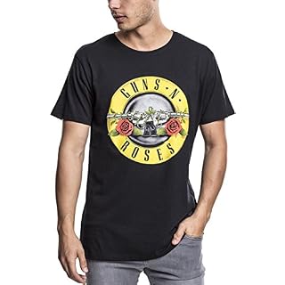 MERCHCODE Guns N’ Roses Logo T-Shirt Homme - Les Beatles, Paul McCartney, John Lennon, RIngo Starr, George Harrison