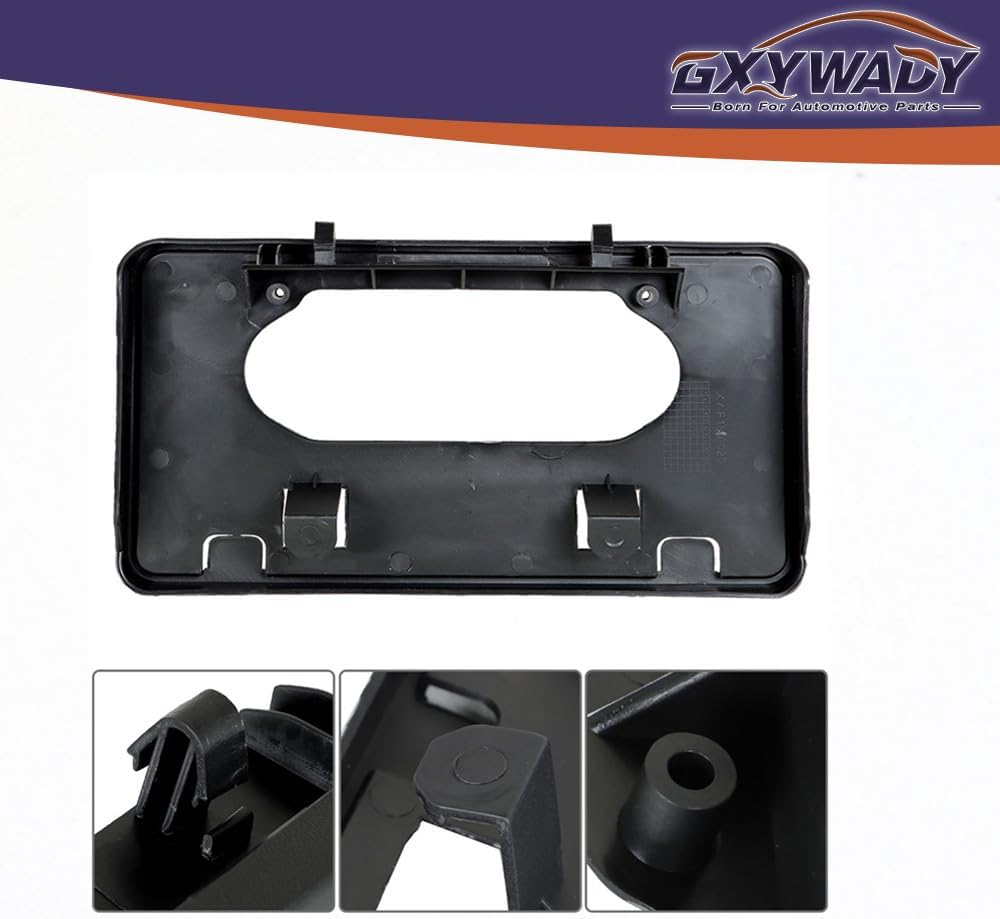 GXYWADY Front Bumper Guards Pads(Left + Right) & License Plate Frame Bracket Replacement for F-150 2009-2014 9L3Z17E810B 9L3Z17A385A FO1053100 FO1068134