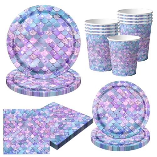 Mermaid Paper Plates and Cups