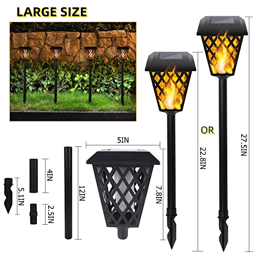Dynaming Solar Pathway Lights Outdoor, 4 Pack Flickering Flame Torch Light, Solar Powered Auto On/Off Garden Decorative Lights, Waterproof Landscape Lighting For Lawn Patio Yard Walkway Deck Driveway #TOP1