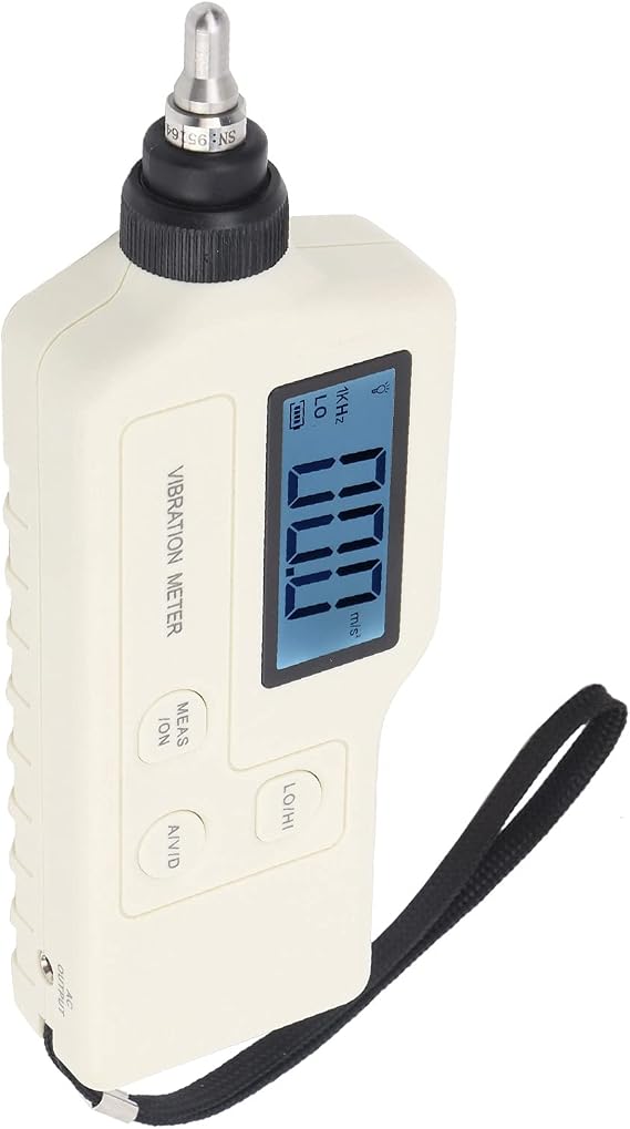 Handheld Portable Digital Vibration Meter Tester Vibrometer Mechanical Bearing Fault Detector Professional Vibration Analyzer for Industrial Equipment Maintenance ABS Material