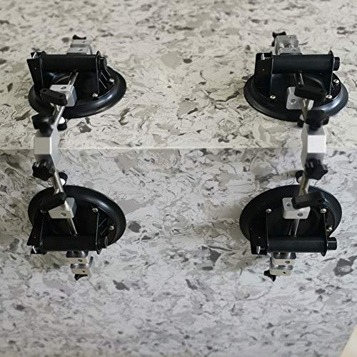 IMT 2 Pack Right Angle 90 Degree Countertop Seam Setter with 8" Vacuum Cup for Stone Granite Slab Installation, Professional Stone Seaming Tool, Seam Joiner and Seam Leveler, Heavy Duty Corner Clamps