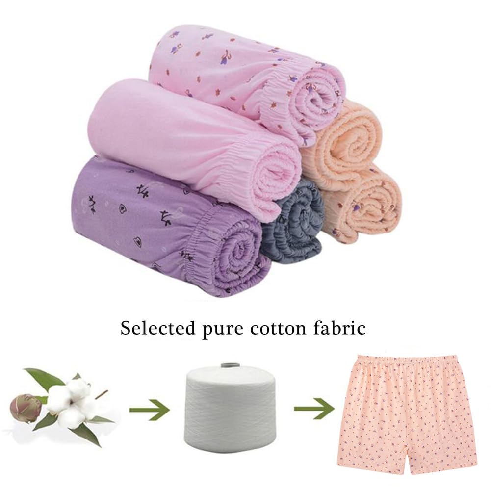 Damen-Unterwäsche, Boxershorts, Baumwolle, locker, weich, für ältere Menschen, 5 Stück