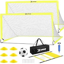 X-UMEUS Agility Ladder Speed Training Equipment Set, Kids Soccer Goals for Backyard Set of 2, 6x4 ft, Soccer Goal Training Equipment for Kids Youth