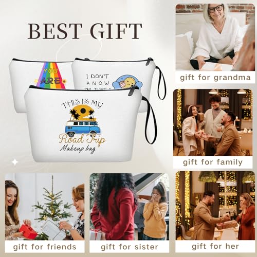 KONSOM Travel Cosmetic Bag - Perfect for Women's Gifts, Road Trips, Birthdays, Christmas & More