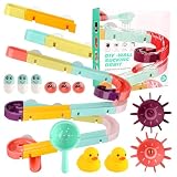 HBJCSG Bath Toys Water Balls Tracks for Kids Toddlers Bath Wall Toy Waterfall Fill Spin Multicolor D