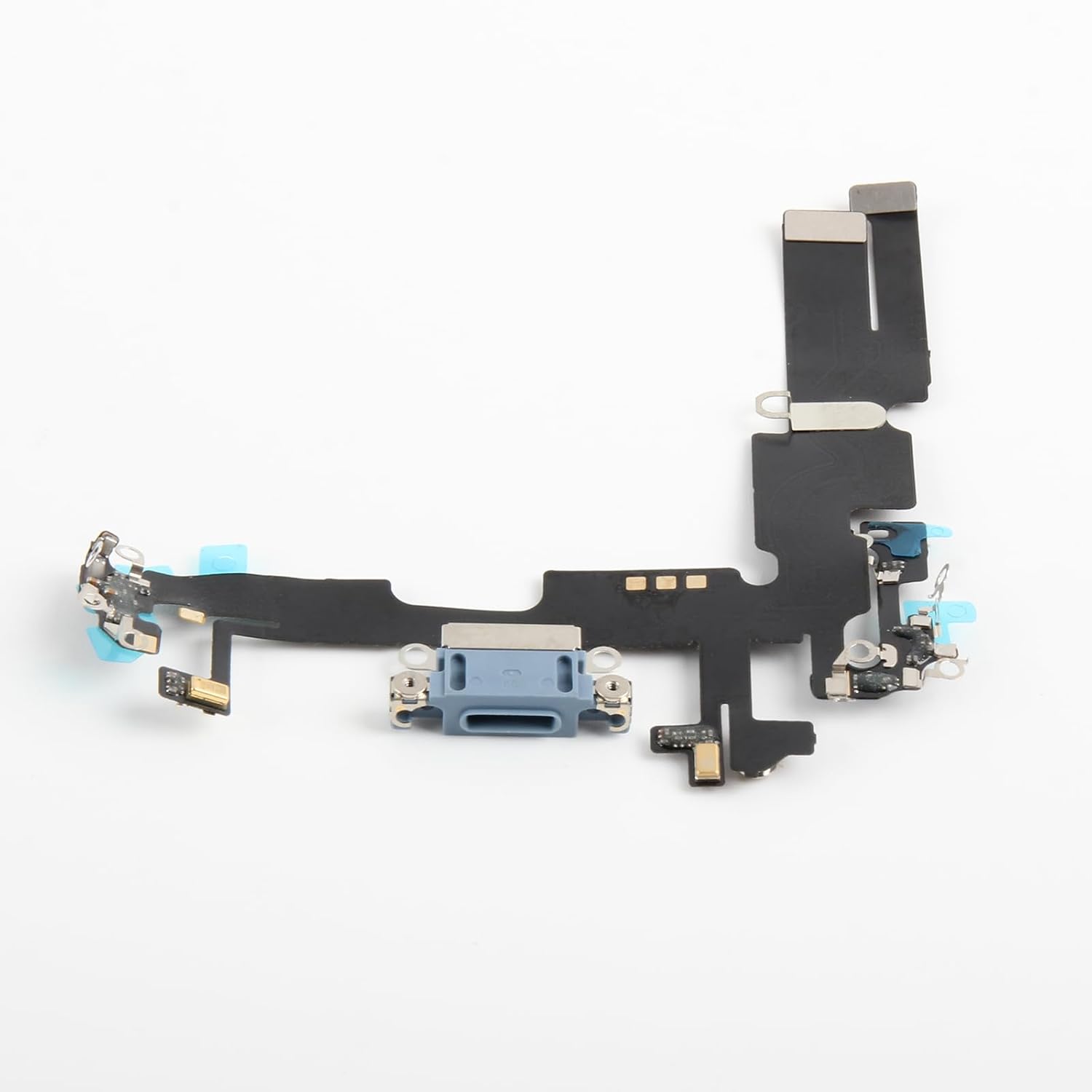 for iPhone 14 Plus Lightning Charging Port Replacement (Blue) USB Dock Connector Flex Cable Assembly Includes Waterproof Tape & Tool Kit for A2886 A2632 A2885 A2896 A2887
