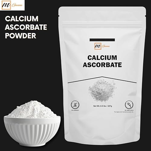Miniatura 3 de Ascorbato de calcio en polvo 227 g0.5 lbs Fuente de vitamina C tamponada  Polvo fino y soluble  Puro y sin aditivos