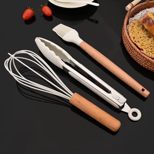 Miniatura 7 de Strehknewen Juego De 12 Utensilios De Cocina De Silicona, Resistentes Al Calor, Antiadherentes, Aptos Para Lavavajillas, Ergonómicos, Aptos Para Alimentos, Con Cubo De Almacenamiento, Juego Completo