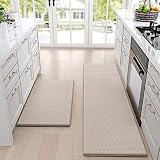 DEXI Kitchen Rugs and Mats Cushioned Anti Fatigue Comfort Mat Non Slip Standing Rug 2 Pieces Set 17"