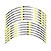 Autocollant de Roue 12 Bandes Accessoires De Course Jante De Pneu De Roue Autocollant Créatif Emblème Moto Autocollant Réfléchissant pour MT-07 (Color : J)