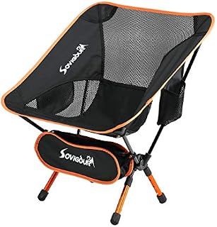SOVIGOUR Folding Camping Chair, Outdoor Portable Camping Chair, Lightweight Backpacking Chair, Heavy Duty