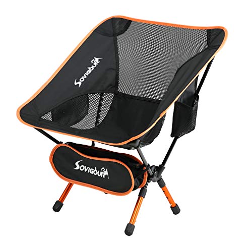 SOVIGOUR Folding Camping Chair, Outdoor Portable Camping Chair, Lightweight Backpacking Chair, Heavy Duty