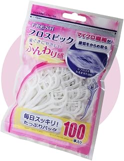 デンタルプロ フロスピック 100本入 歯間ケア ふんわり感 デンタルフロス 歯垢除去 口内ケア オーラルケア オリジナルロゴ入りパッケージE