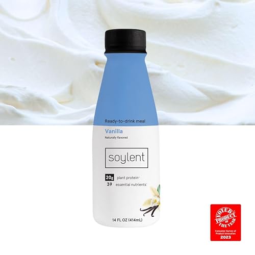 Miniatura 52 de Soylent Batido de reemplazo de comida de plátano a base de plantas, contiene 0.71 oz de proteína vegana completa, listo para beber, 14 onzas