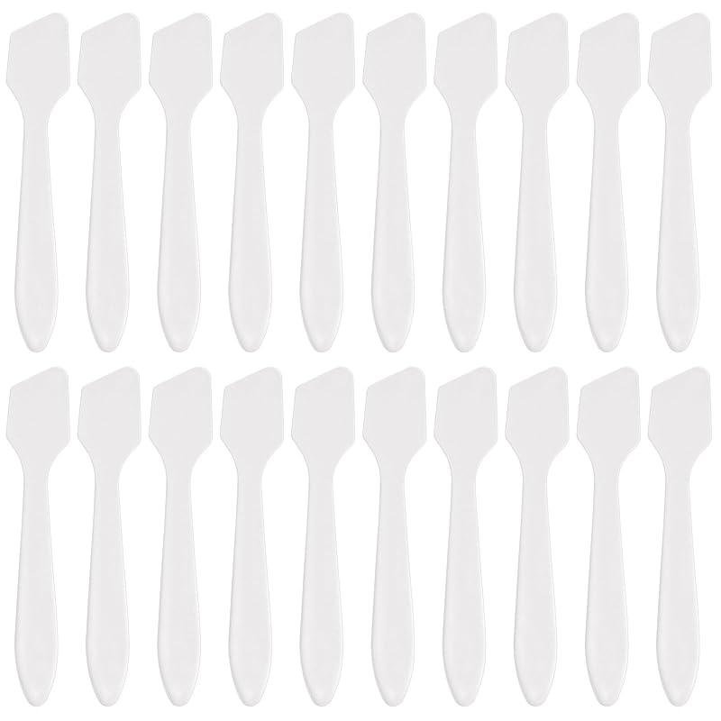 Tbestmax Mini Espátulas Cosméticas Descartáveis de Plástico Transparente, 8,13 cm x 1,52 cm, Pacote com 300