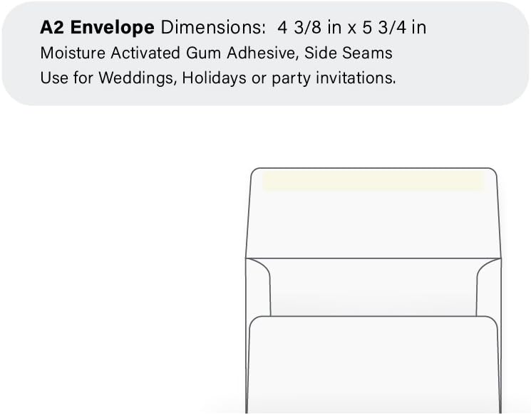 A2 Invitation Envelopes (4 3/8 x 5 3/4) - 60lb. Bright White (1000 Qty.)