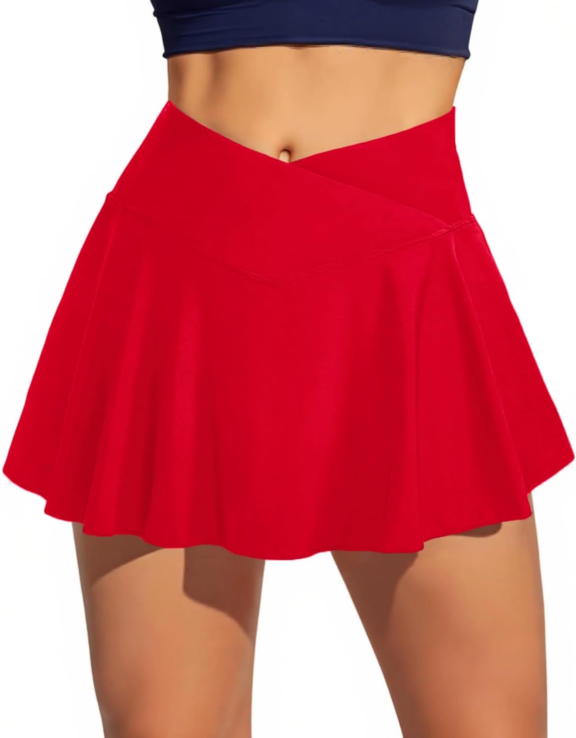 Tempt Me Women Swim Skirt - High Waisted Bathing Suit Skirt Crossover Bikini Bottoms 2025
