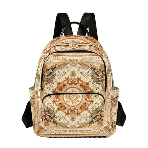 ALAZA Travel Backpack Purse for Women Fashion Anti-theft Work Casual Russian Pattern 2 Daypack Shoulder Bag Medium Size