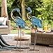Natelf Garden Crane Statues Outdoor, Standing Blue Heron Decoy Sculptures, Metal Bird Yard Art for Lawn Patio Backyard Decoration(Set of 2)