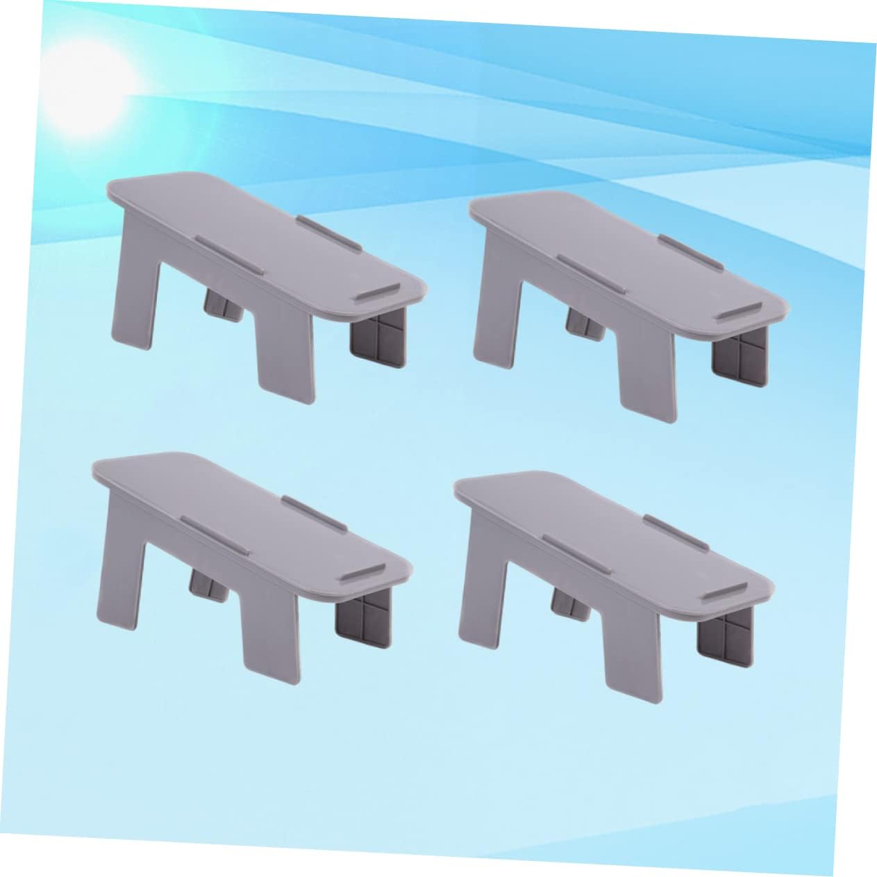 4Pcs Double Shoes Storage Rack Saving Holder for Home Grey Shoes Organizer for Canvas Shoes Sandals and More