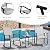 Vongrasig 3 Piece Outdoor Rocking Bistro Set, Textilene Fabric Small Patio Furniture Set, Front Porch Rocker Chairs Conversation Set with Glass Table for Lawn, Garden, Balcony, Poolside (Light Gray)