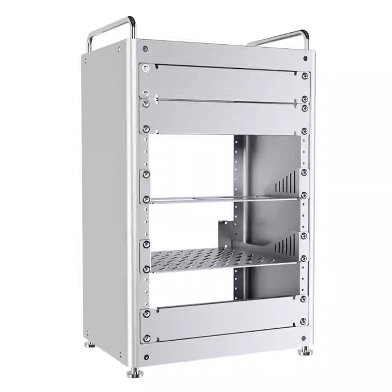 8U 10 pollici in alluminio server rack per dispositivi di rete e dispositivi AV con pannello frontale facilmente accessibile per desktop server rack