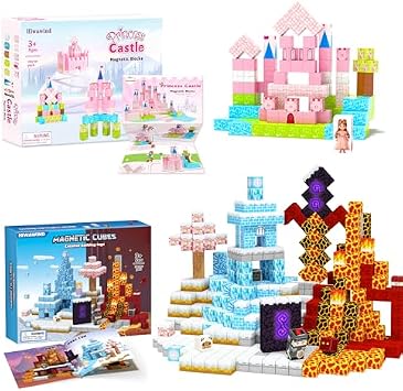 Hiwawind 128 Magnetic Blocks Christmas Birthday Gifts for Children