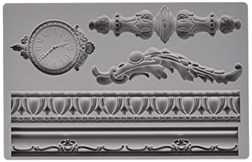 Prima Marketing 814823 Baroque No.6 Iron Orchid Designs Vintage Art Decor Mold, Grey