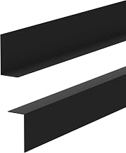 Quest Skirting Board Hard PVC 50 x 20 mm No Drilling - Black, 200 cm | Minimalistische Bodenleiste in L-Form, stoß- & abriebfest, feuchte- & UV-beständig, für Wohnraum, Bad, Küche & Büro