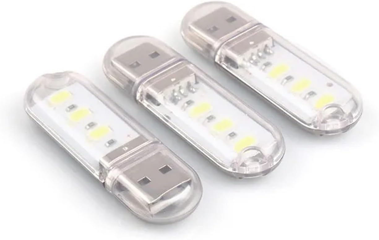 USB LED Desk Lamp Mini Portable Night Vision Light Gift Mobile Lamp Reading Book Lamp 3leds for Power Bank PC Laptop Notebook