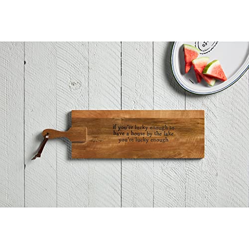 Mud Pie Wood Cutting Board Set, Lake, 7" X 24" #TOP17