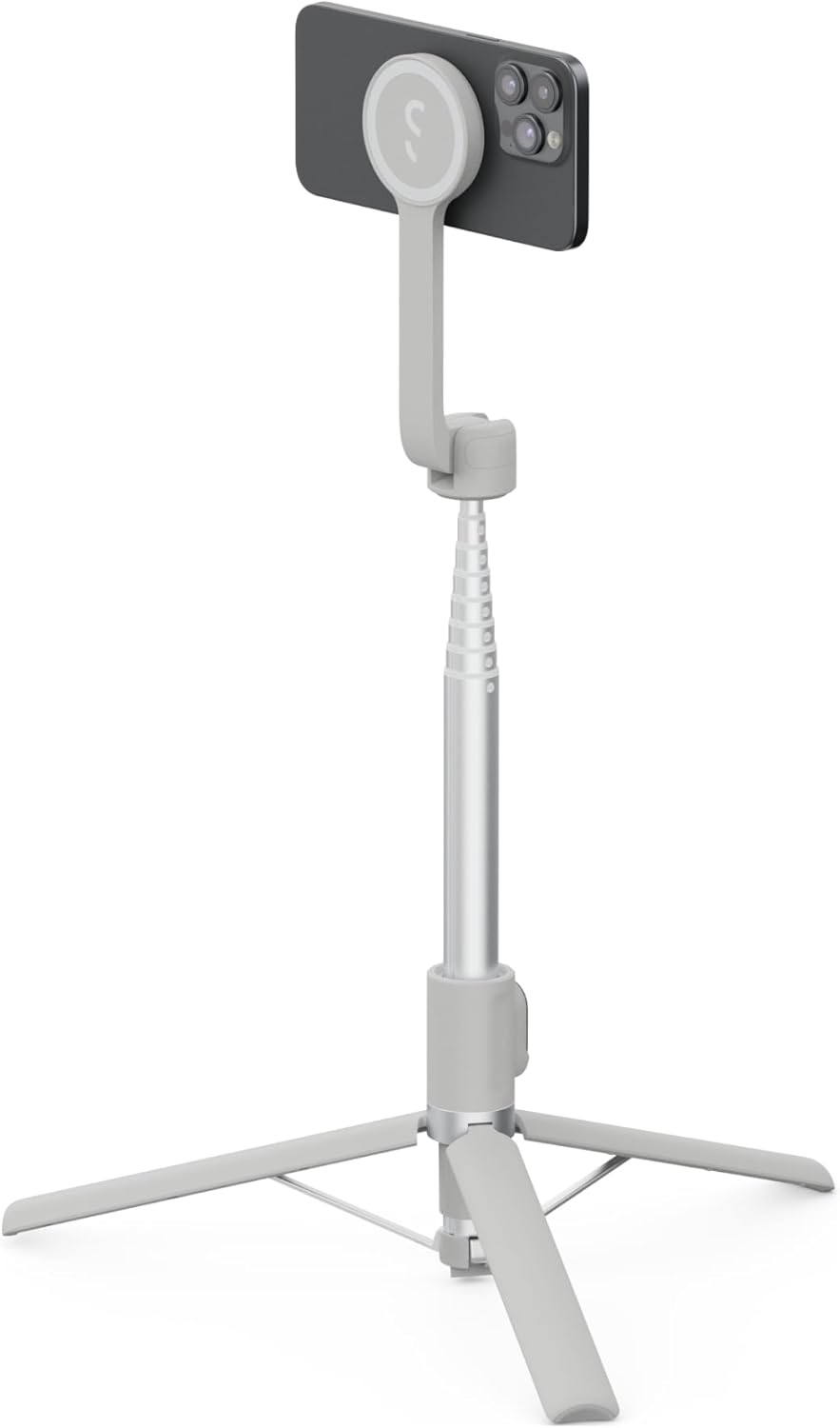 ShiftCam SnapStand Max in tripod mode with a smartphone attached