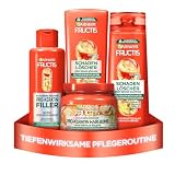 Garnier Fructis Schadenlöscher Haarpflege-Set für geschädigtes Haar, Mit Pro-Keratin & Marulaöl, Shampoo (250 ml), Spülung (200 ml), Deep Repair Haarkur (200 ml), Hair Bomb reparierende Maske (320 ml)