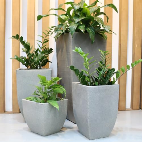 Vasart Malta Vaso de Flores Trapezio, Granito Areia, 36x55cm