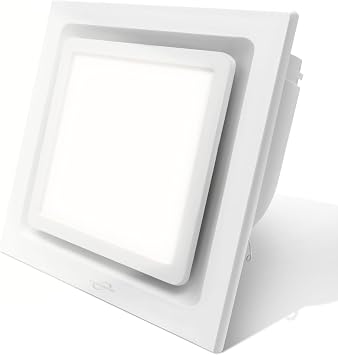 Bathroom Exhaust Fan with Light, 141 CFM 0.7 Sones, 6000K LED