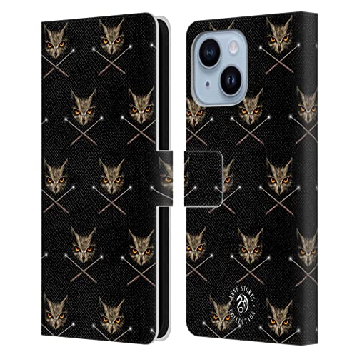 Protégez votre iPhone 14 Plus des rayures avec l'étui portefeuille Anne Stokes Hiboux
